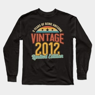 9th Birthday 9 Years of being Awesome 2012 Long Sleeve T-Shirt